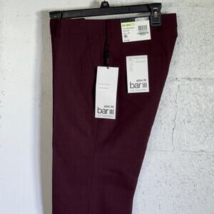 Bar III Men S Slim-Fit Wool Blend Stretch Dress Pants Berry Red 30x30